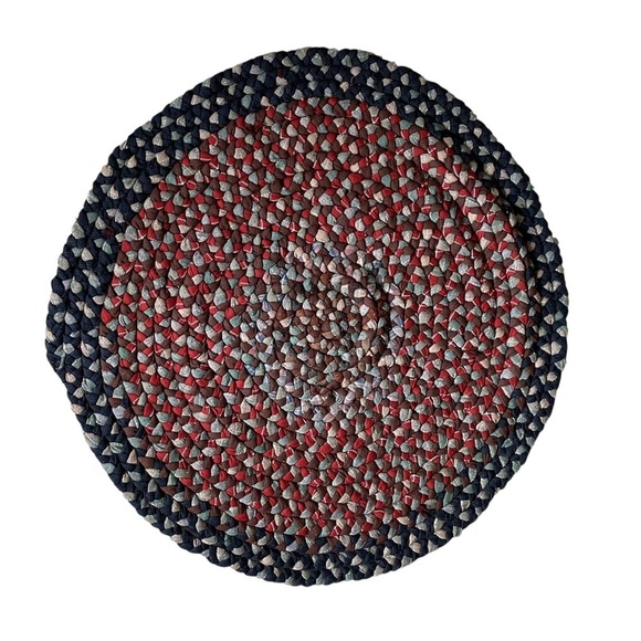 Handcrafted Bohemian Multicolour Braided Round Rug - Picture 2 of 10